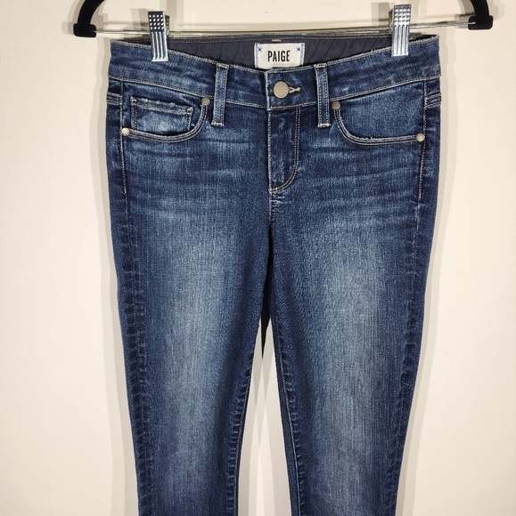 Paige Skyline Ankle Peg Jeans Womens 24 Blue - Picture 4 of 11